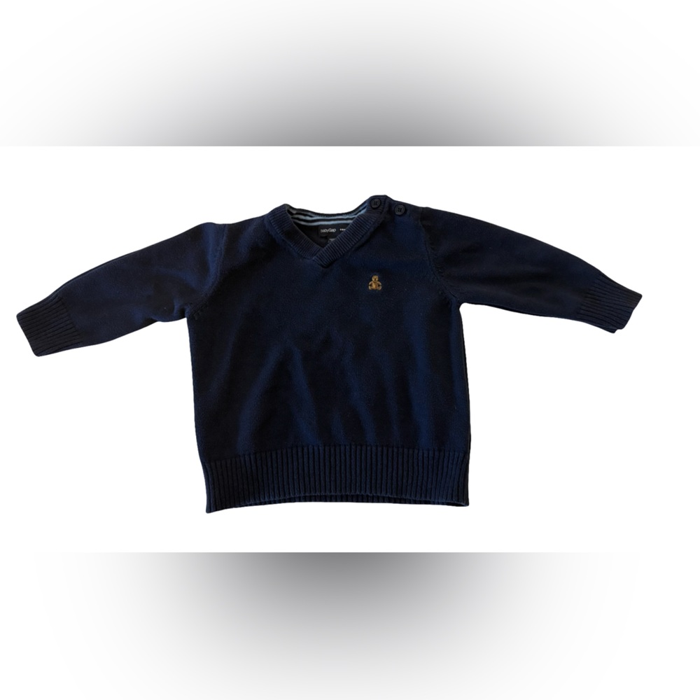 GAP Dark Blue Crewneck Sweater for toddlers